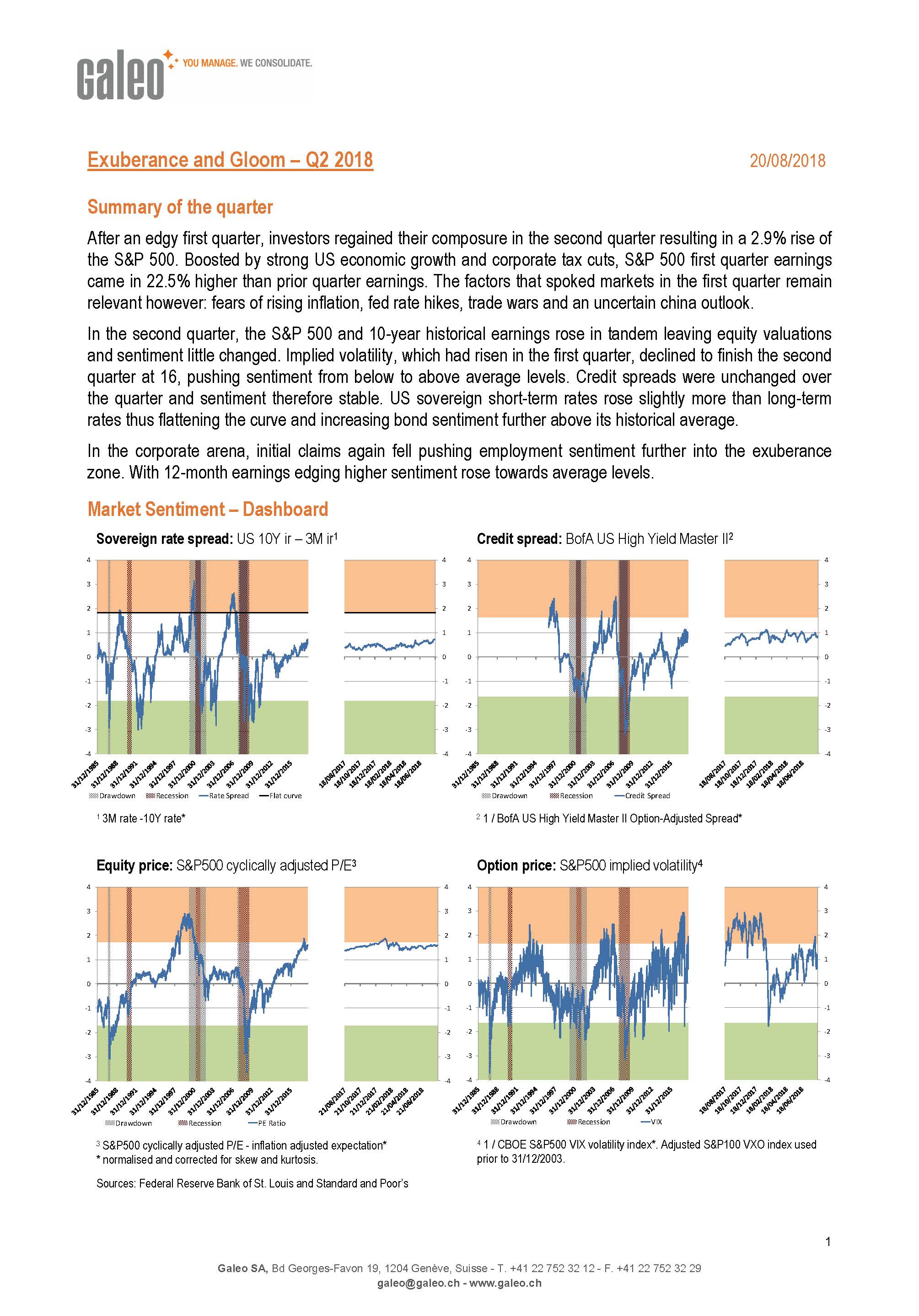Exuberance and Gloom - Q2 2018